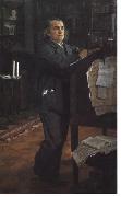 Valentin Serov Compositor Alexander Serov por Valentin Serov, 1887-1888 France oil painting artist